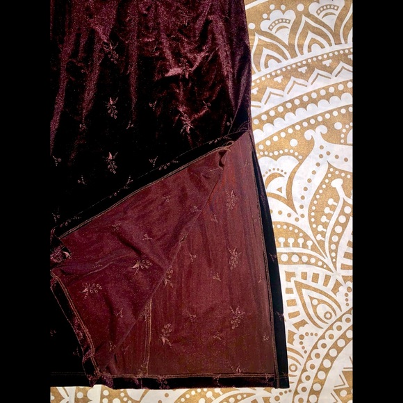 velvet short sleeved maxi - Picture 3 of 5